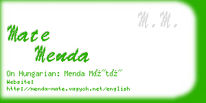 mate menda business card